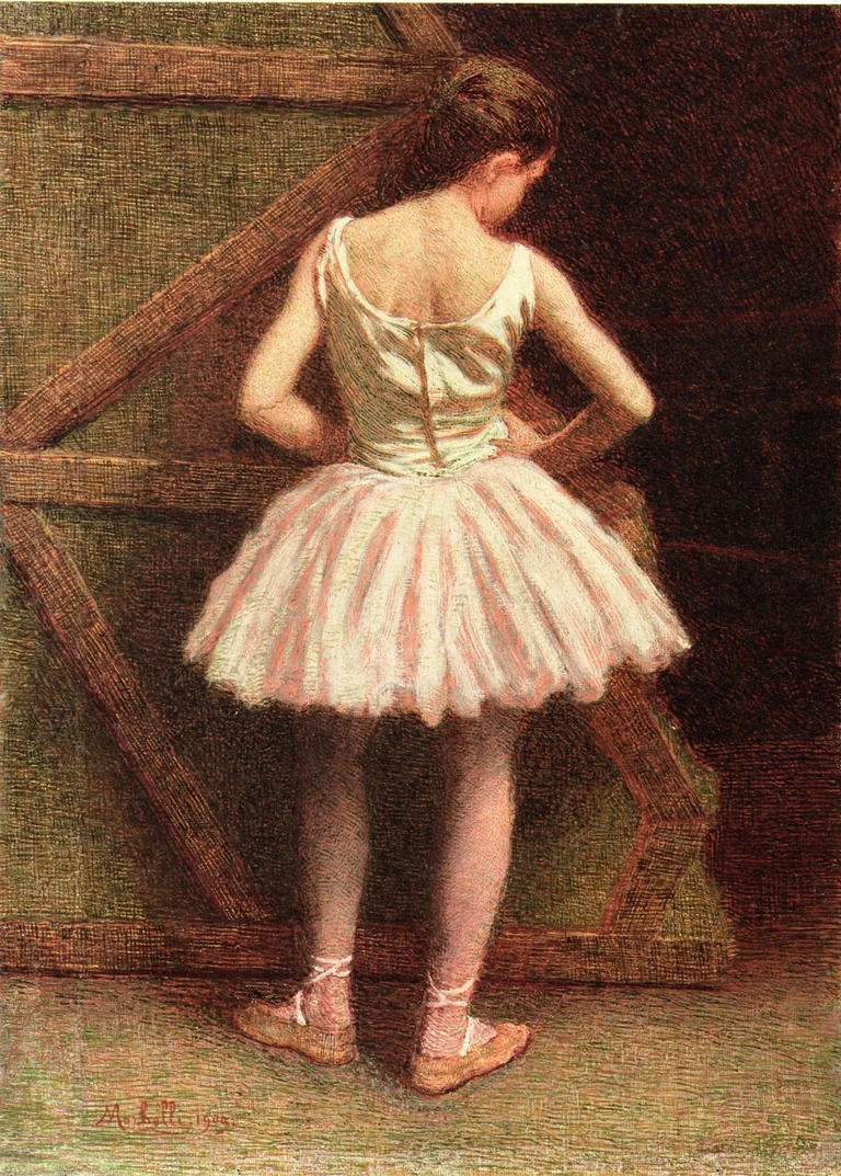Angelo Morbelli, Dancer at La Scala, 1909. Oil on canvas