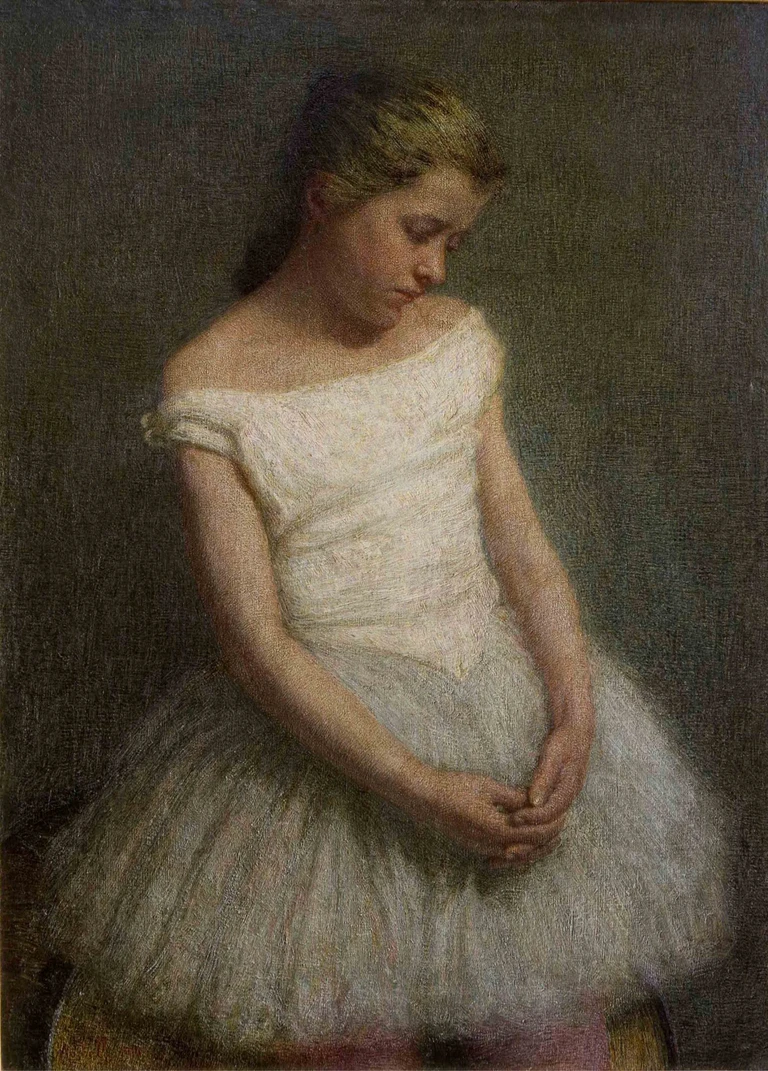 Angelo Morbelli, Dancer at rest, 1910. Oil on canvas
