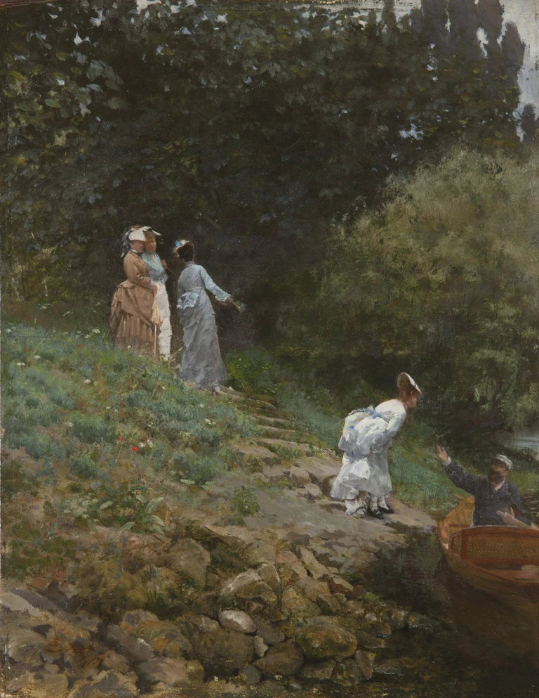Giuseppe De Nittis, La Grénouillère, 1873, oil on canvas