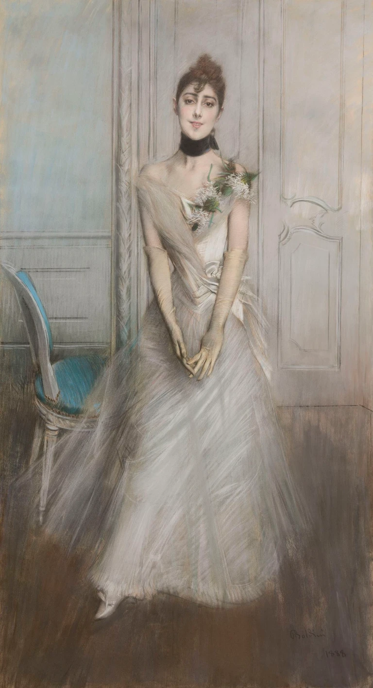 Giovanni Boldini, Portrait Emiliana Concha de Ossa (The White Pastel), 1888
