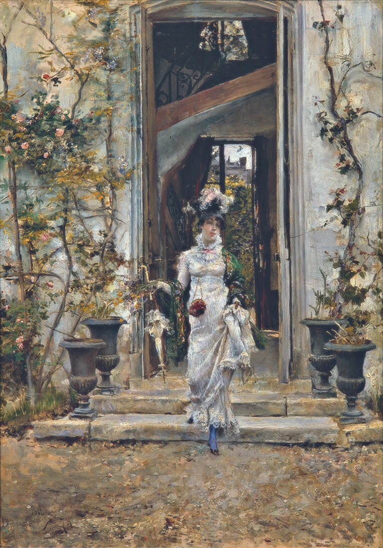 Berthe Leaving for a Walk, 1874, oil on board, 56 x 40 cm
