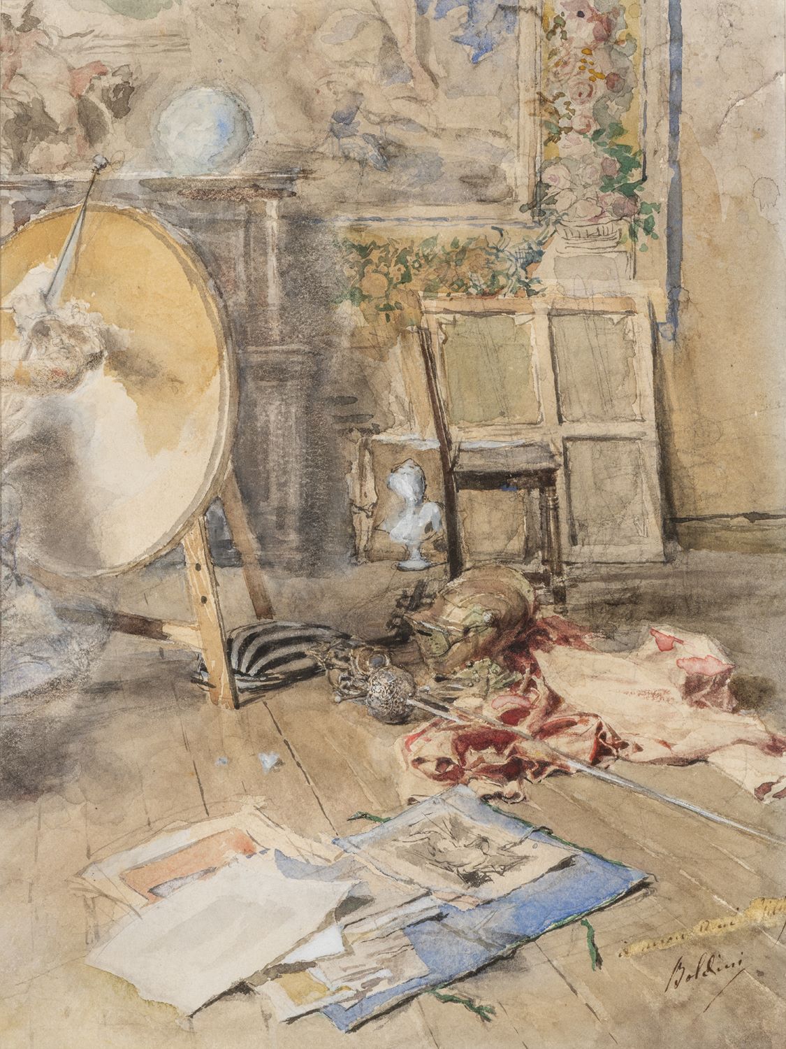 Giovanni Boldini, L'atelier dell'artista, c. 1874