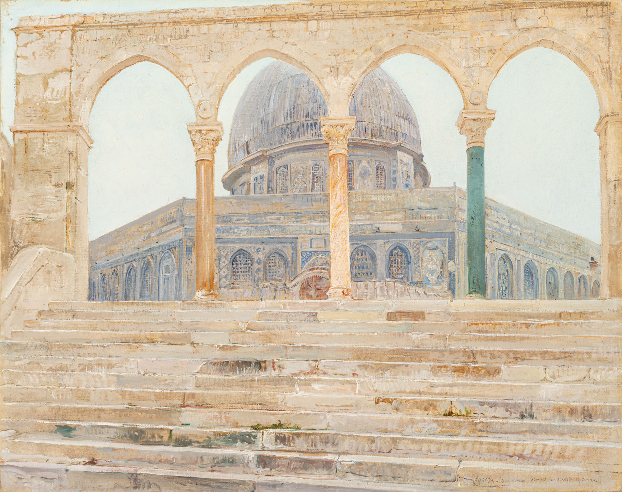 GIULIO ARISTIDE SARTORIO, Jerusalem. The Mosque of Omar, 1919-1920