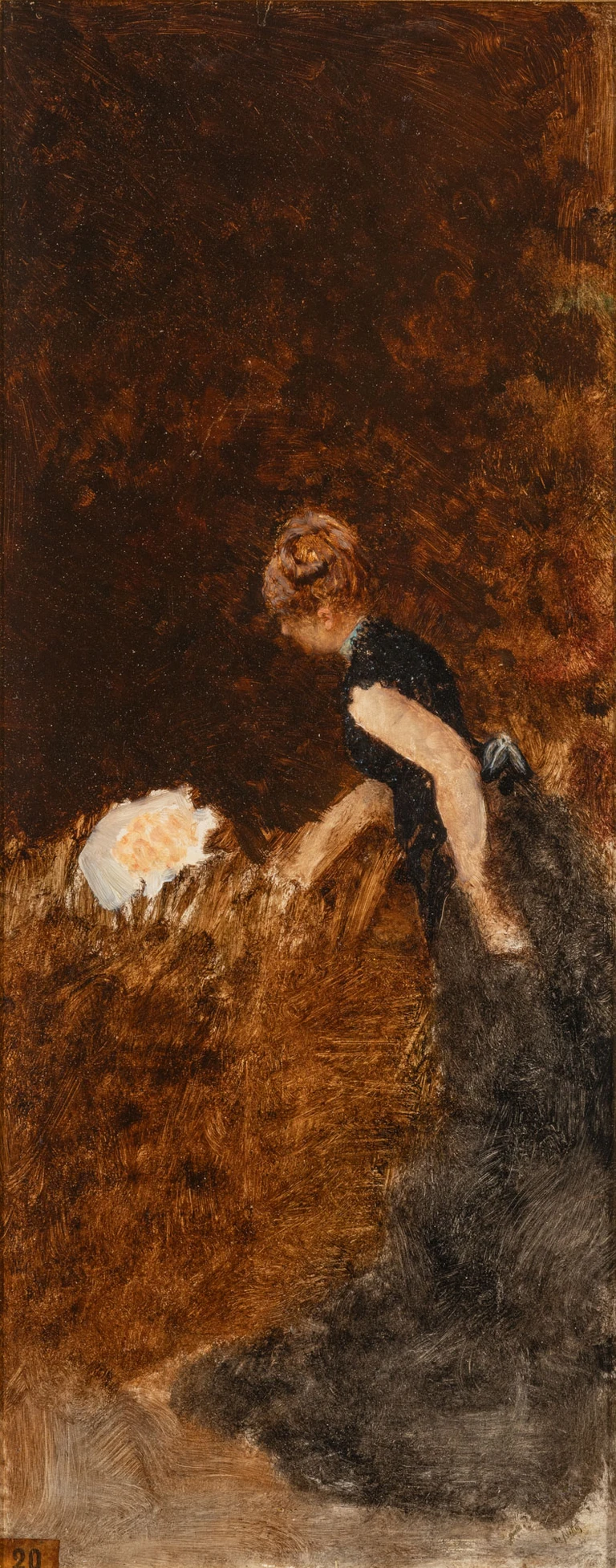 GIUSEPPE DE NITTIS, Woman with a Bouquet of Flowers (Preparations for the Party), c. 1883