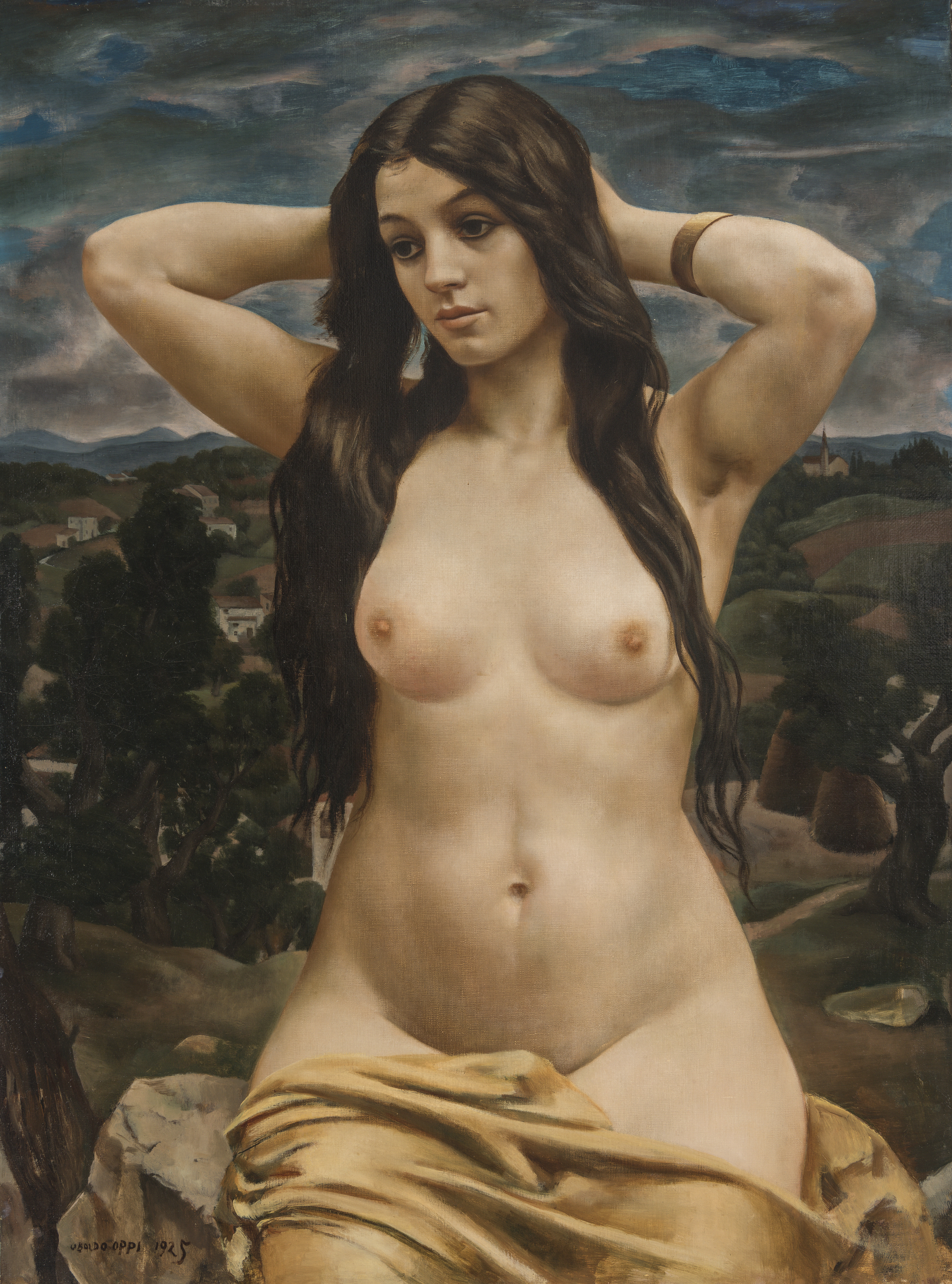 Ubaldo Oppi, La sera romagnola (An Evening in Romagna), 1925