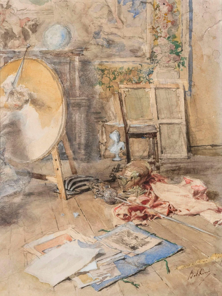 Giovanni Boldini, L'atelier dell'artista, 1874 ca