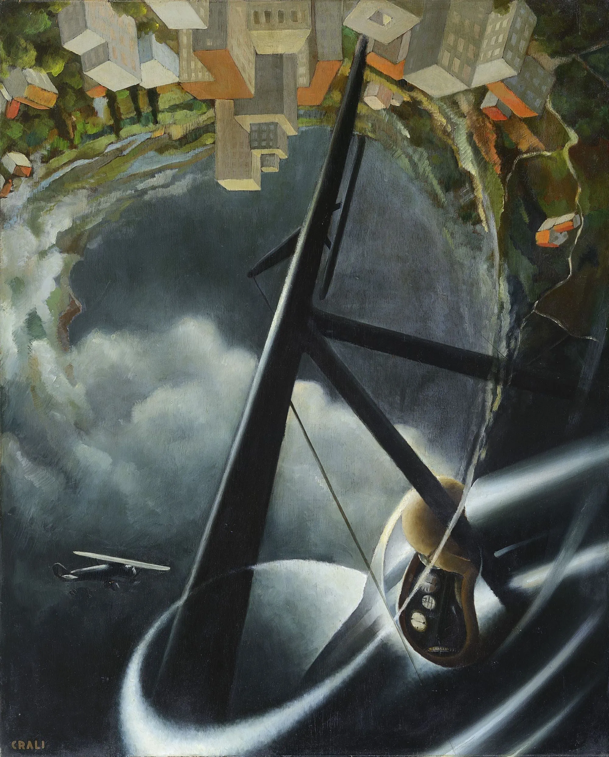 Tullio Crali, Duello di caccia, 1936