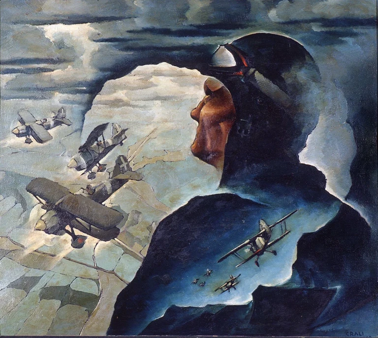 Tullio Crali, Aeropittura di squadriglia vittoriosa, 1942